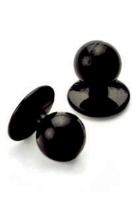 Foto Confezione 10 Bottoni a pallina antipanico Nero