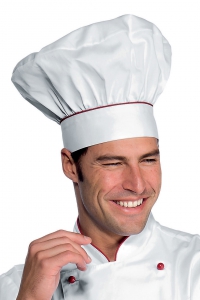 Foto Cappello Cuoco Bianco+rosso